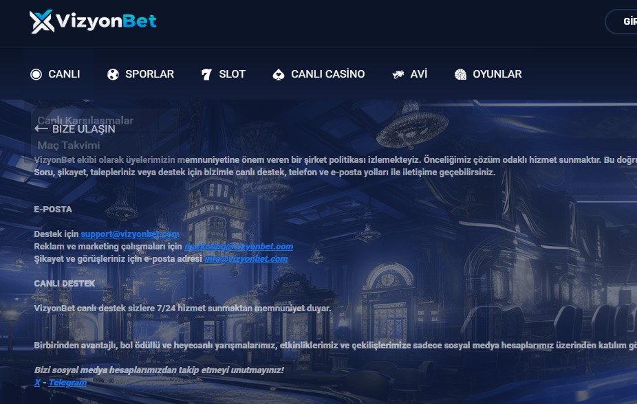 Vizyonbet İnstagram